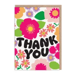 Thank You Bold Flowers Greeting Card