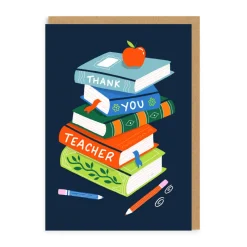 Thank You Teacher Books Card | Thank You Card | Ohh Deer