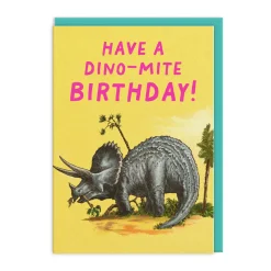 Triceratops Birthday Card