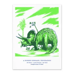 Triceratops Riso Print (8x6)