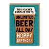 Unlimited Beer Voucher Birthday Card