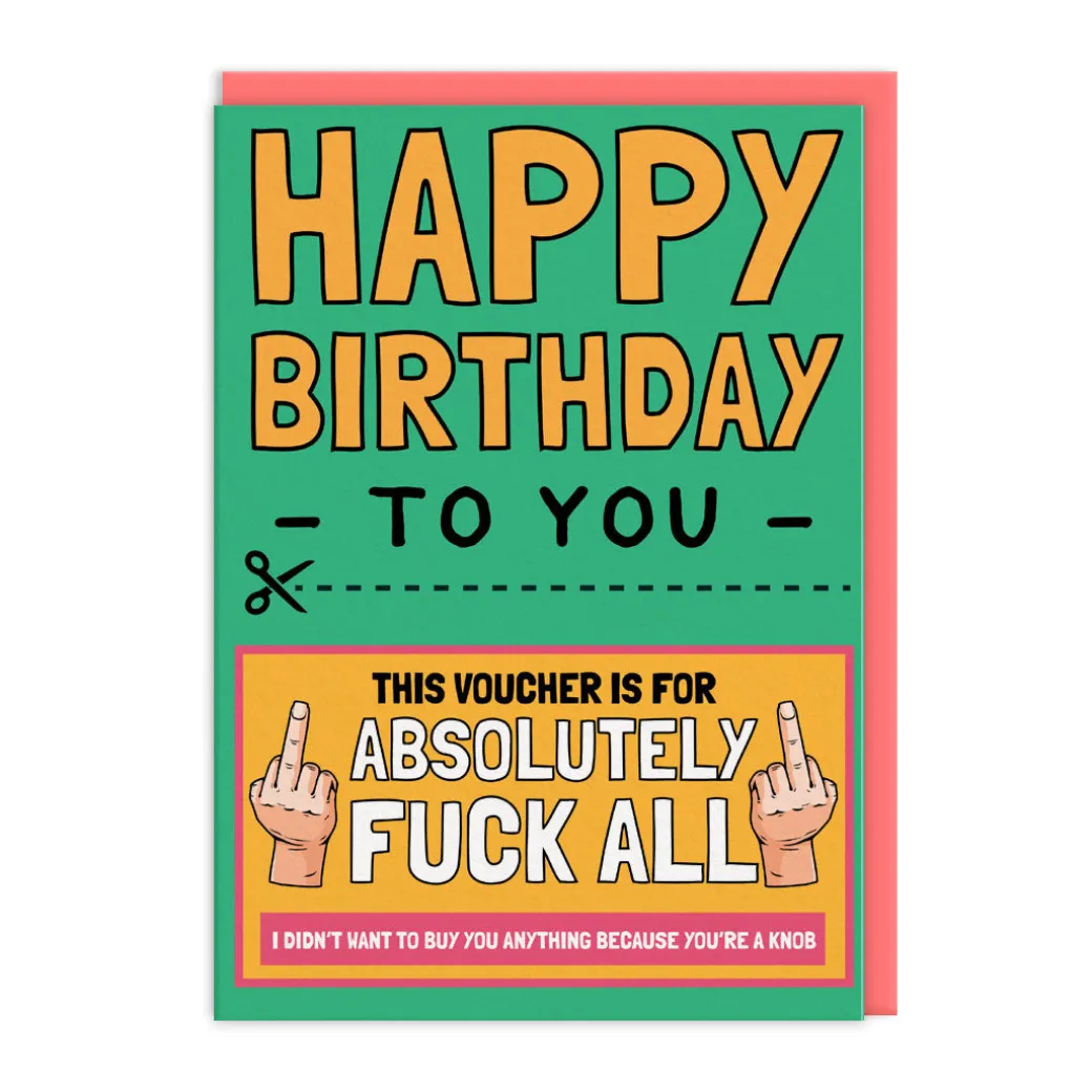 Voucher For Absolutely F*ck All Birthday Card 😂 | Ohh Deer
