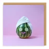 Watermelon Spa Square Greeting Card