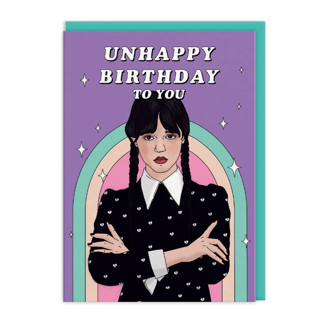 Wednesday Addams Unhappy Birthday Card ☠️ | Ohh Deer