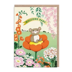 Welcome Baby Bear Greeting Card