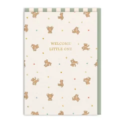 Welcome Little One Bears Greeting Card