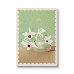 White Orchid in Water A6 Paperback Notebook
