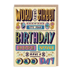 Word On The Street Birthday Card - Frieda Ruh | Ohh Deer