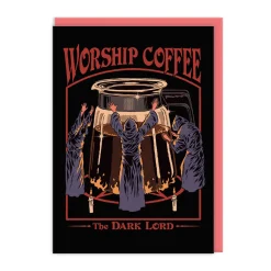 Worship Coffee Greeting Card | Ohh Deer