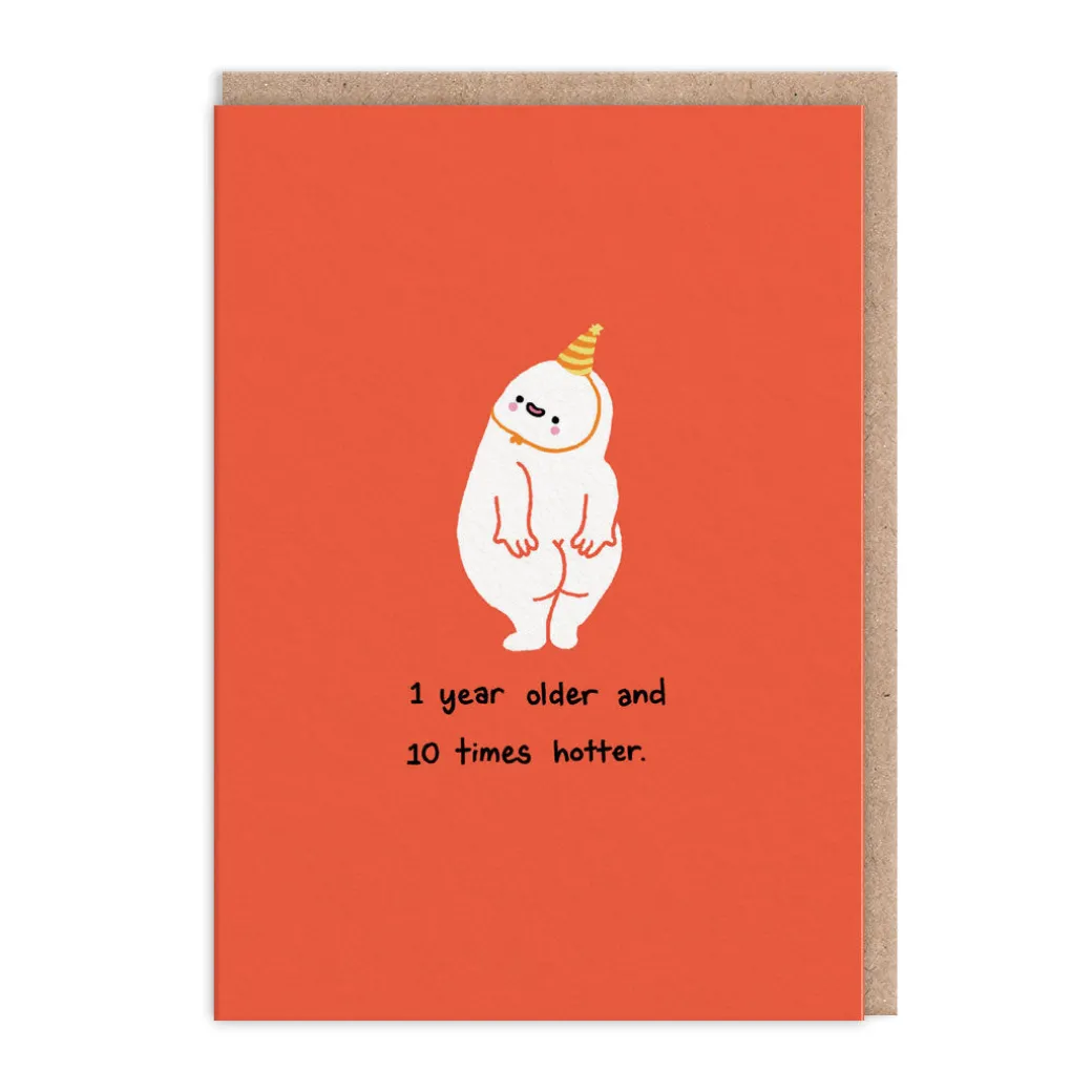 1 Year Old 10 Times Hotter Birthday Card | Ohh Deer
