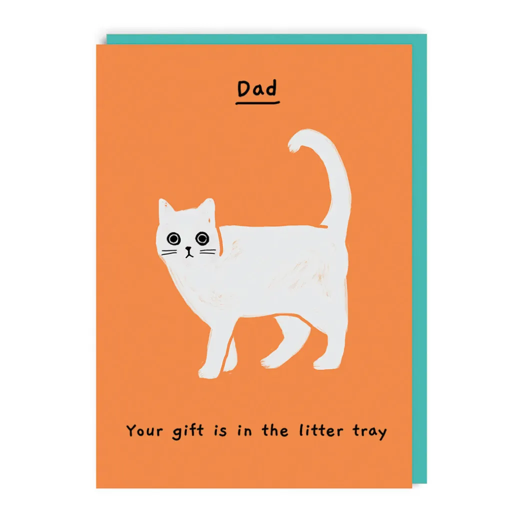 Your Gift Is In The Litter Tray Father's Day Card | Ohh Deer