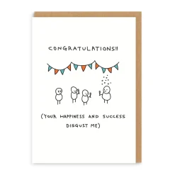 Your Sucess Disgusts Me Congratulations Card | Ohh Deer